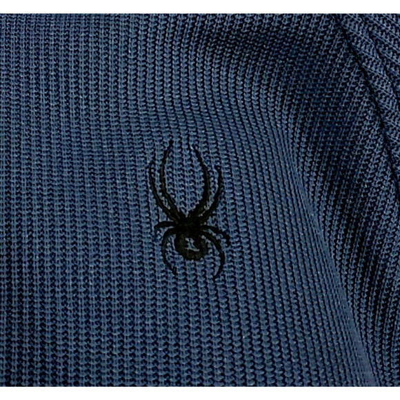 NWT Spyder Outbound Half Zip Core Sweater Size S, 507380-414 Blue/Black MSRP $99 - Picture 3 of 6